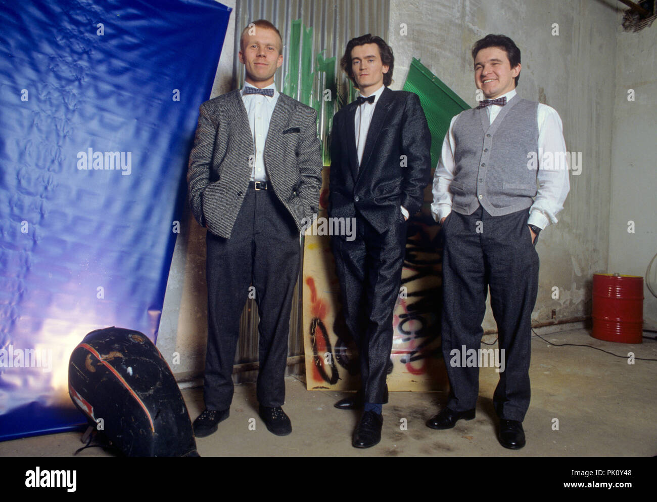 L'Assemblée générale (l-r) : Vince Clarke, Feargal Sharkey, Eric Radcliffe sur 03.01.1984 à München / Munich. Dans le monde d'utilisation | Banque D'Images