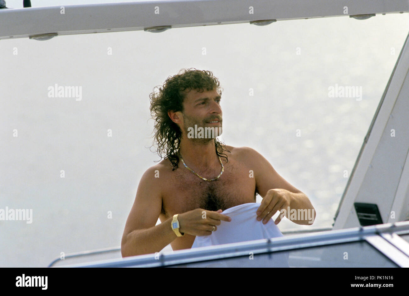 Michael Cretu en juin 1988 à Ibiza. Dans le monde d'utilisation | Banque D'Images