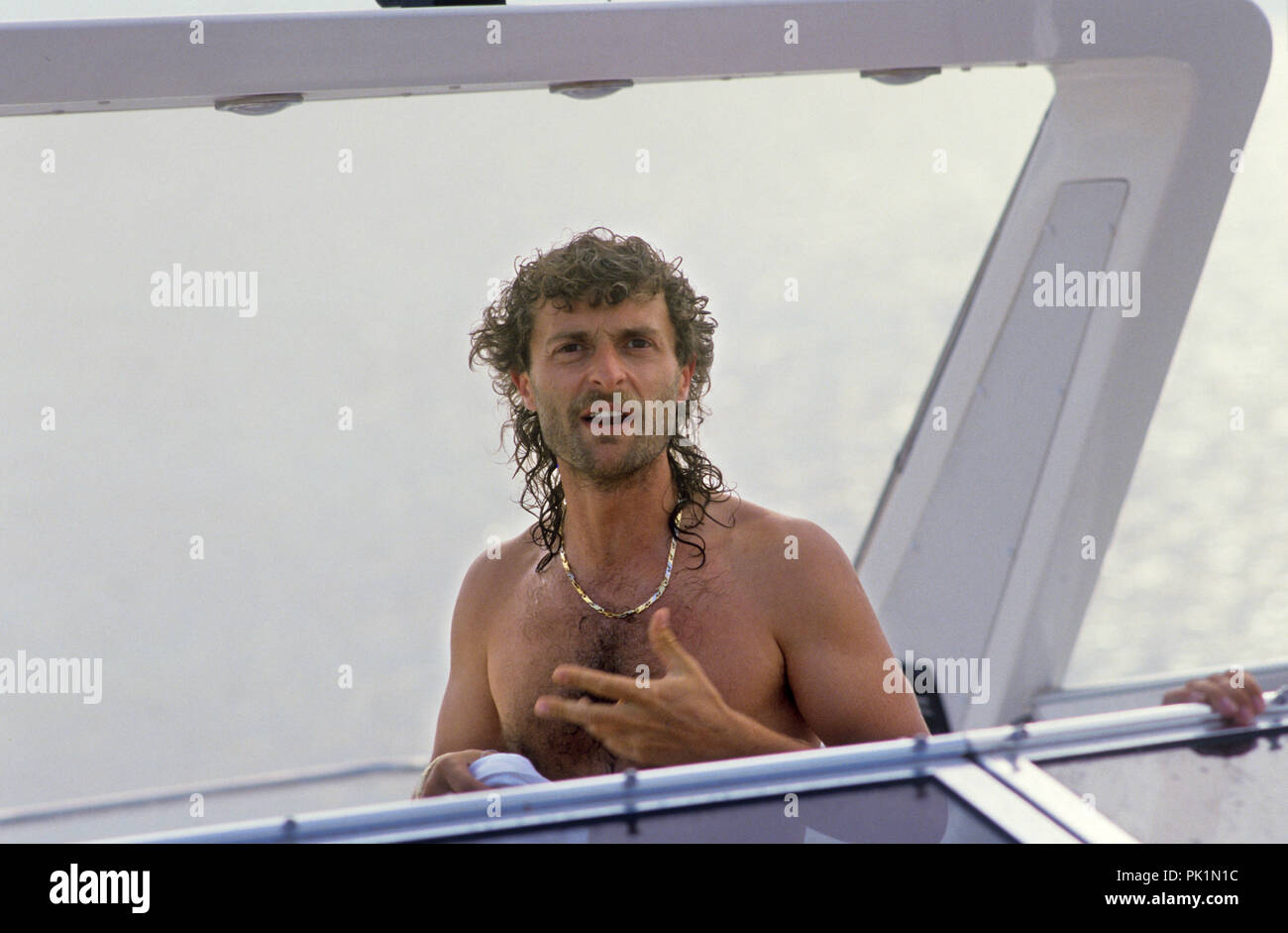 Michael Cretu en juin 1988 à Ibiza. Dans le monde d'utilisation | Banque D'Images