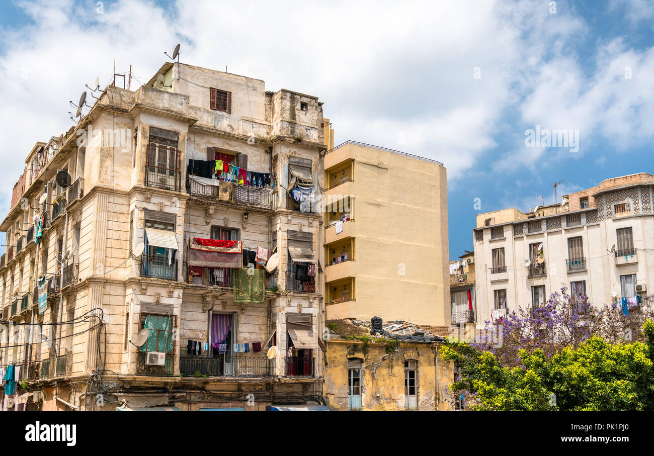 Bâtiments à Oran, une ville importante en Algérie Banque D'Images