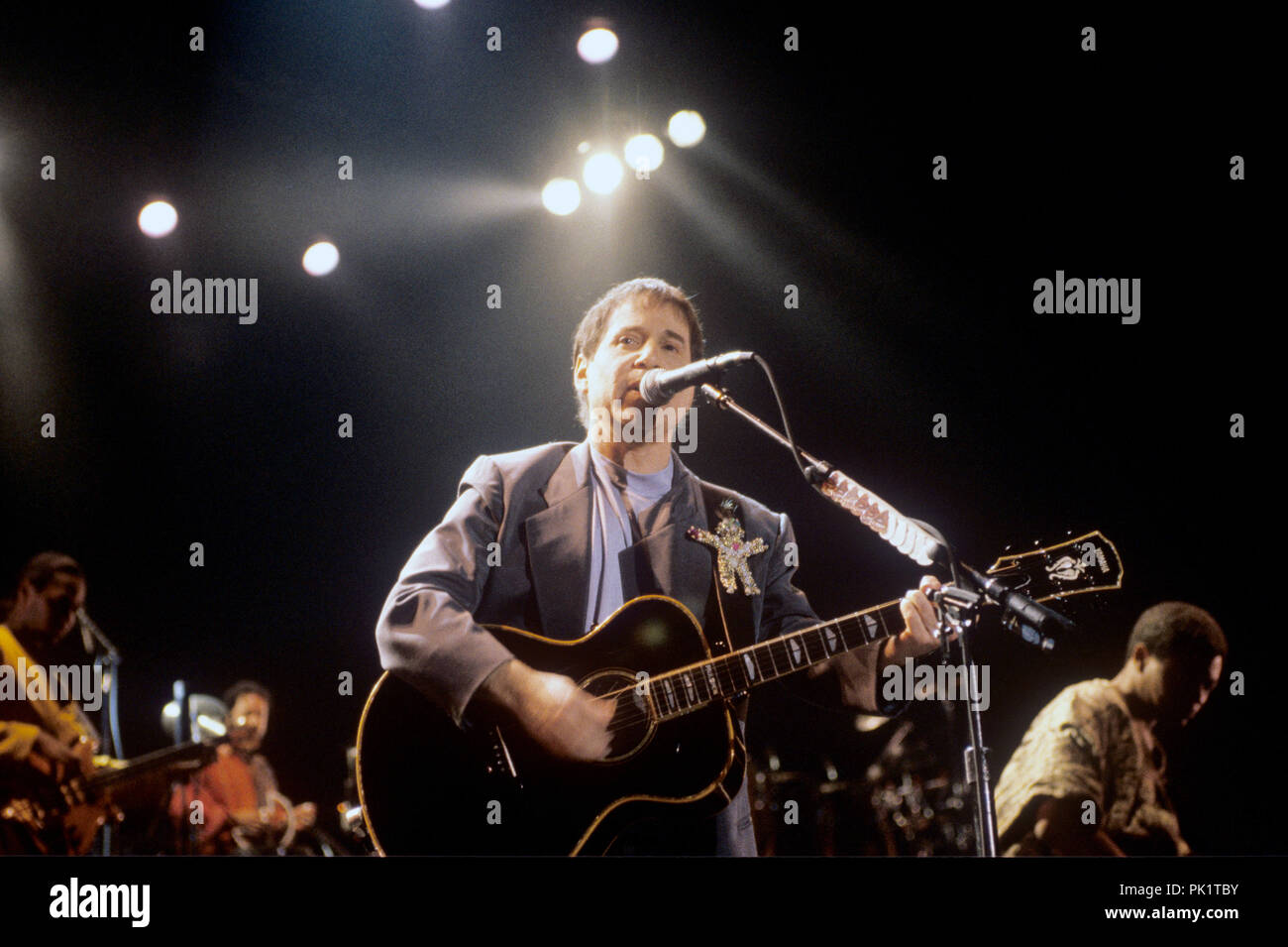 Paul Simon le 20.06.1991 à München / Munich. Dans le monde d'utilisation | Banque D'Images