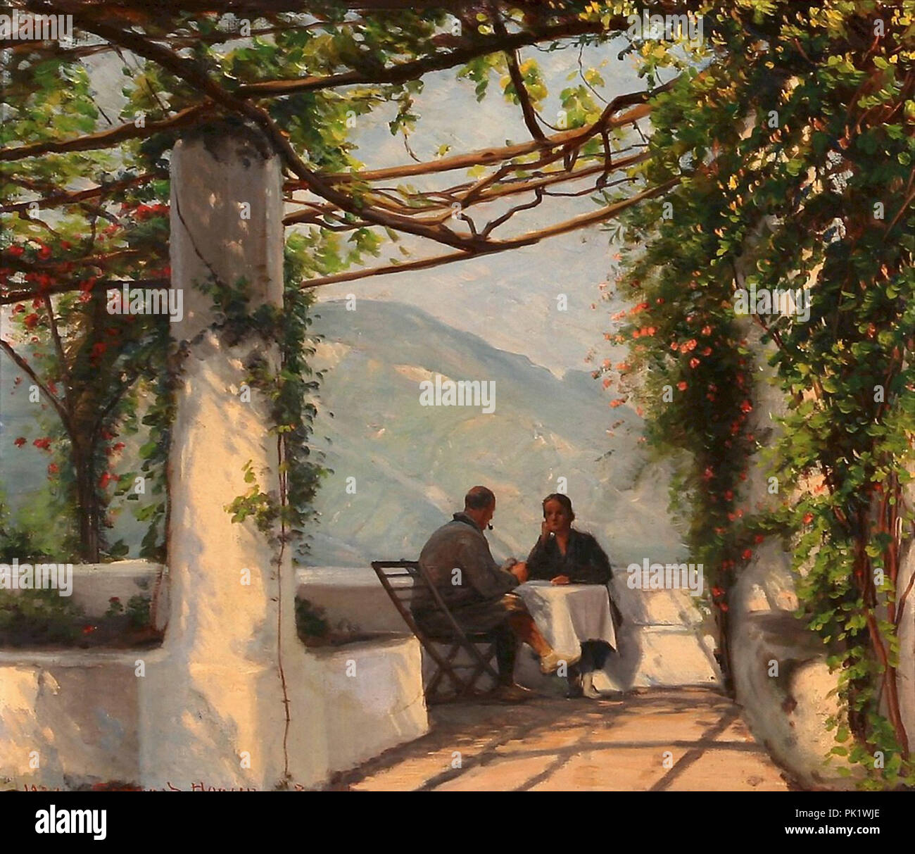 Hansen Sigvard Marius - à partir d'une pergola à Ravello Italie Banque D'Images