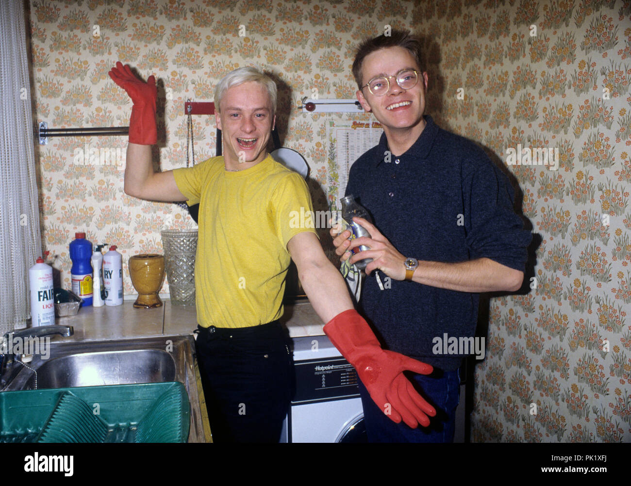 Bronski Beat ( John Foster, Larry Steinbachek) le 18.02.1986 à Londres. Dans le monde d'utilisation | Banque D'Images