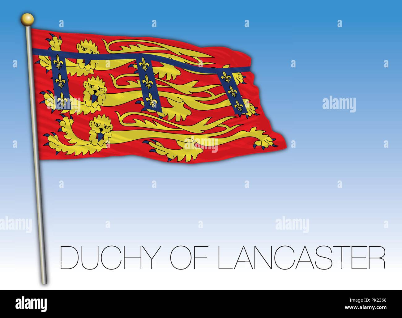 Duché de Lancaster, Royaume-Uni, vector illustration Illustration de Vecteur
