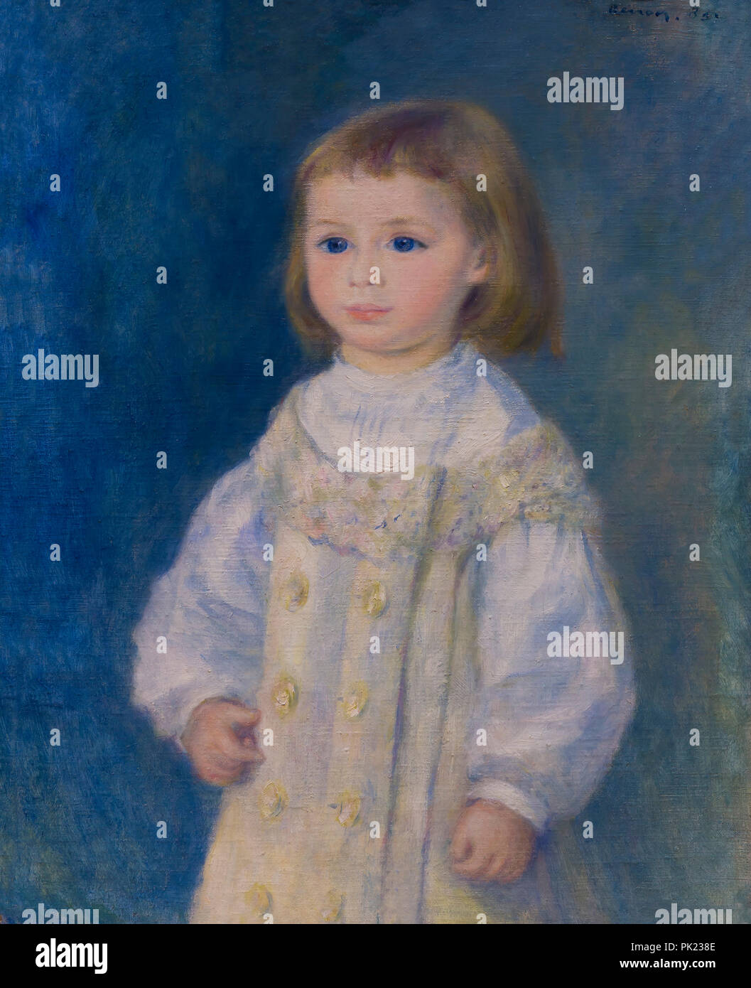 Lucie Bérard, Enfant en blanc, Pierre-Auguste Renoir, 1883, Art Institute of Chicago, Chicago, Illinois, USA, Amérique du Nord, Banque D'Images