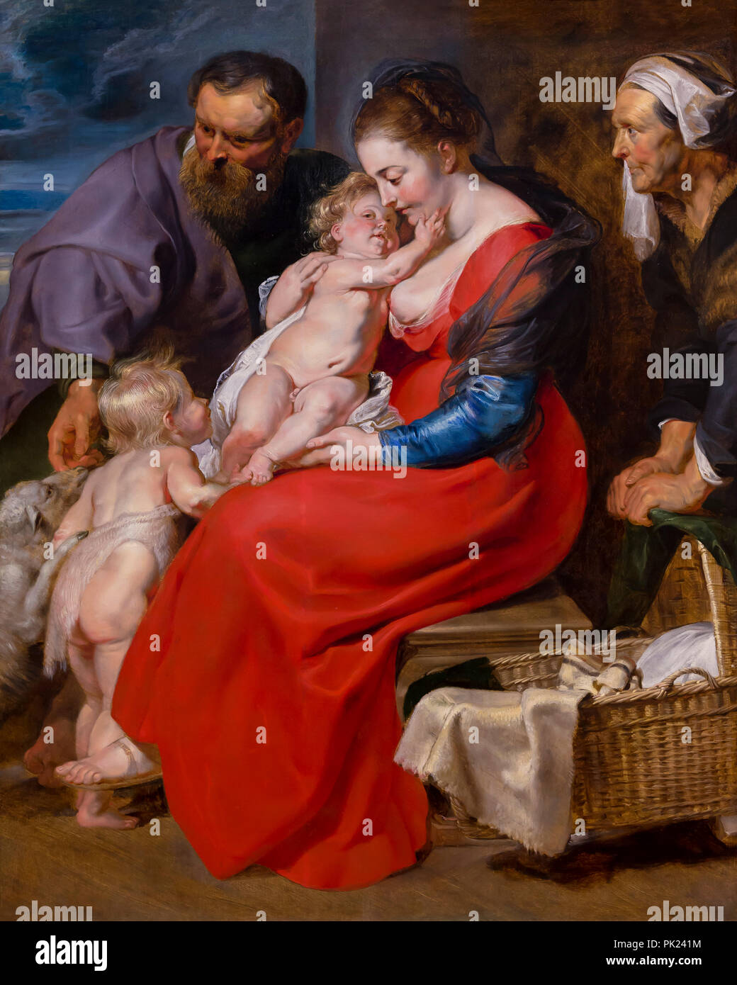 La Sainte Famille avec les Saints Elizabeth et Jean le Baptiste, Peter Paul Rubens, vers 1615, l'Art Institute of Chicago, Chicago, Illinois, USA, North Ame Banque D'Images