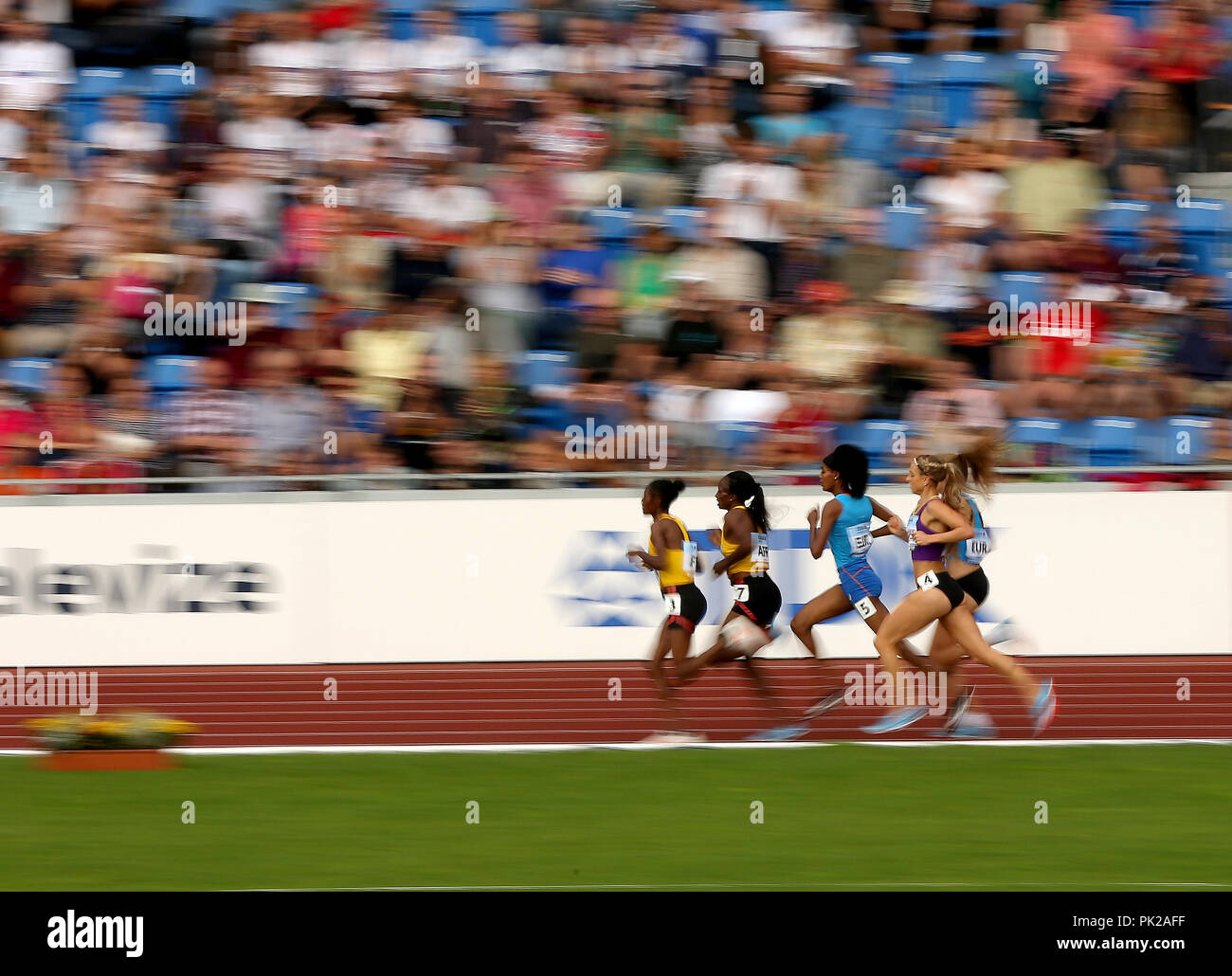 Ostrava, République tchèque. Sep 8, 2018. Une course de 3000 mètres de la femme au cours de la Coupe Continentale de l'IAAF Ostrava 2018, à Ostrava, en République tchèque, le samedi, 8 septembre 2018. Crédit : Petr Sznapka/CTK Photo/Alamy Live News Banque D'Images