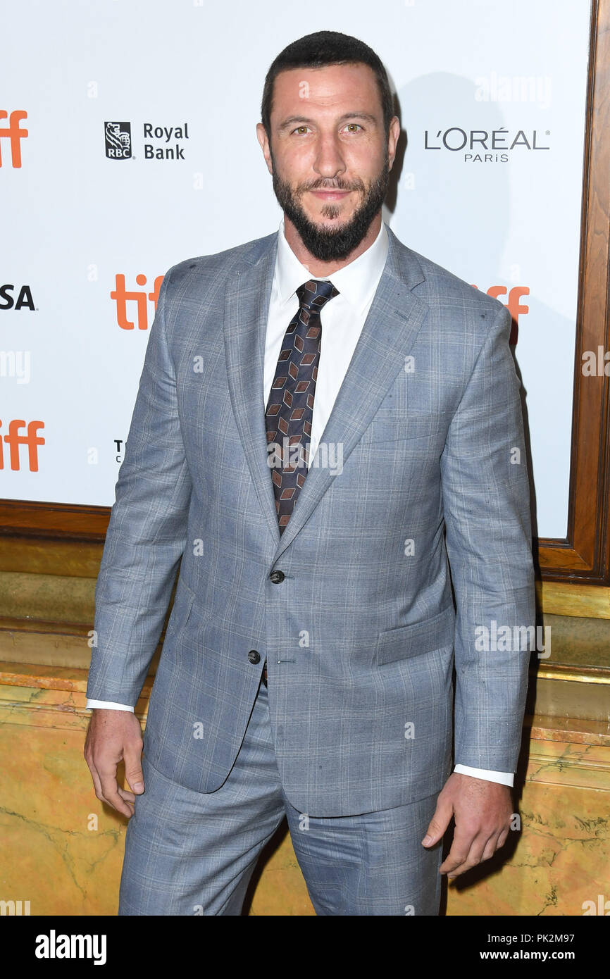 Toronto, Ontario, Canada. 10 Sep, 2018. PABLO SCHREIBER assiste à la première 'homme' premiere pendant le Festival International du Film de Toronto 2018 à Elgin Theatre le 10 septembre 2018 à Toronto, Canada Crédit : Igor/Vidyashev ZUMA Wire/Alamy Live News Banque D'Images