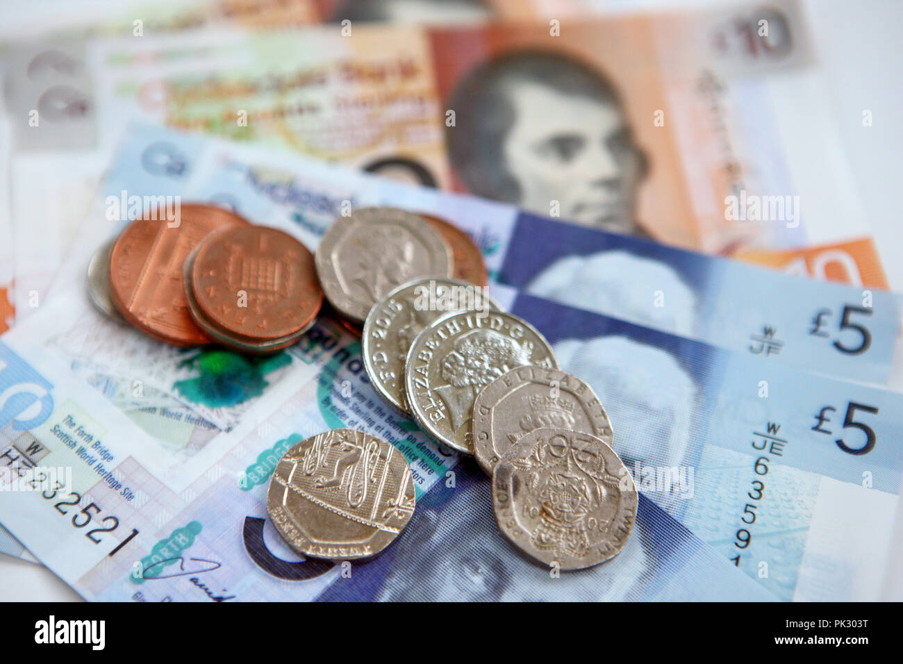Monnaie de UK Banque D'Images