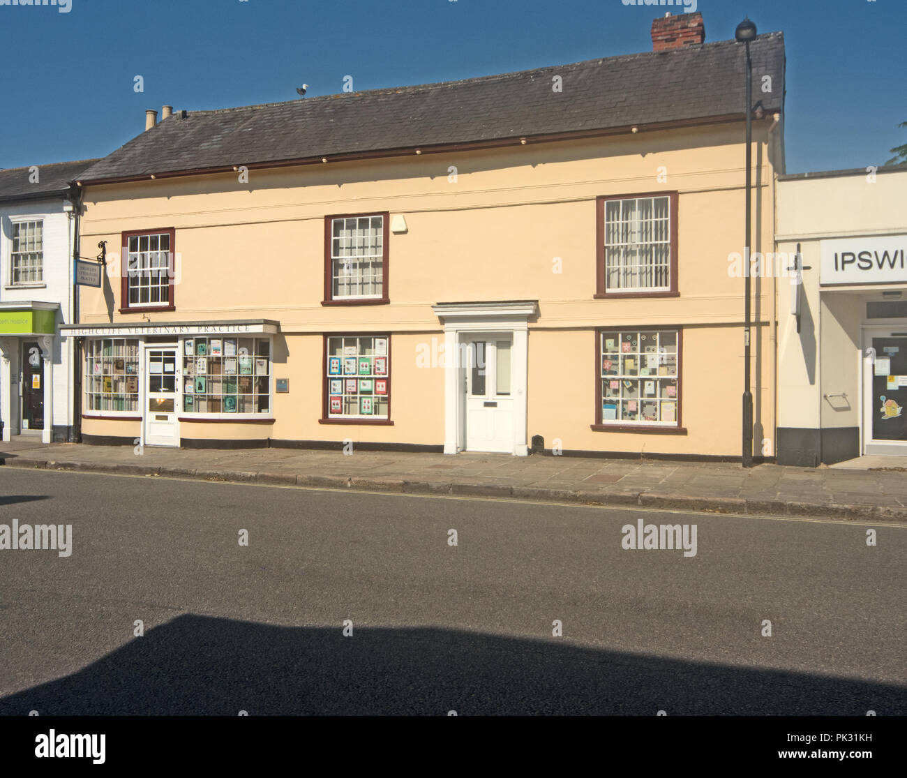 La pratique vétérinaire Suffolk Hadliegh High Street Banque D'Images