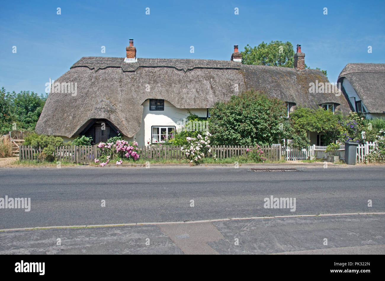 Rois Somborne Chaume Cottage Hampshire Banque D'Images