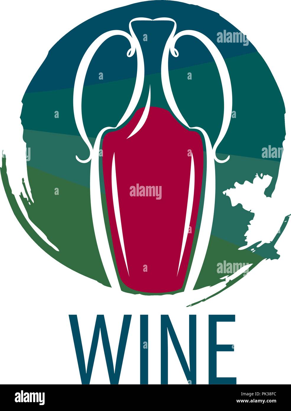 Logo vector wine Illustration de Vecteur