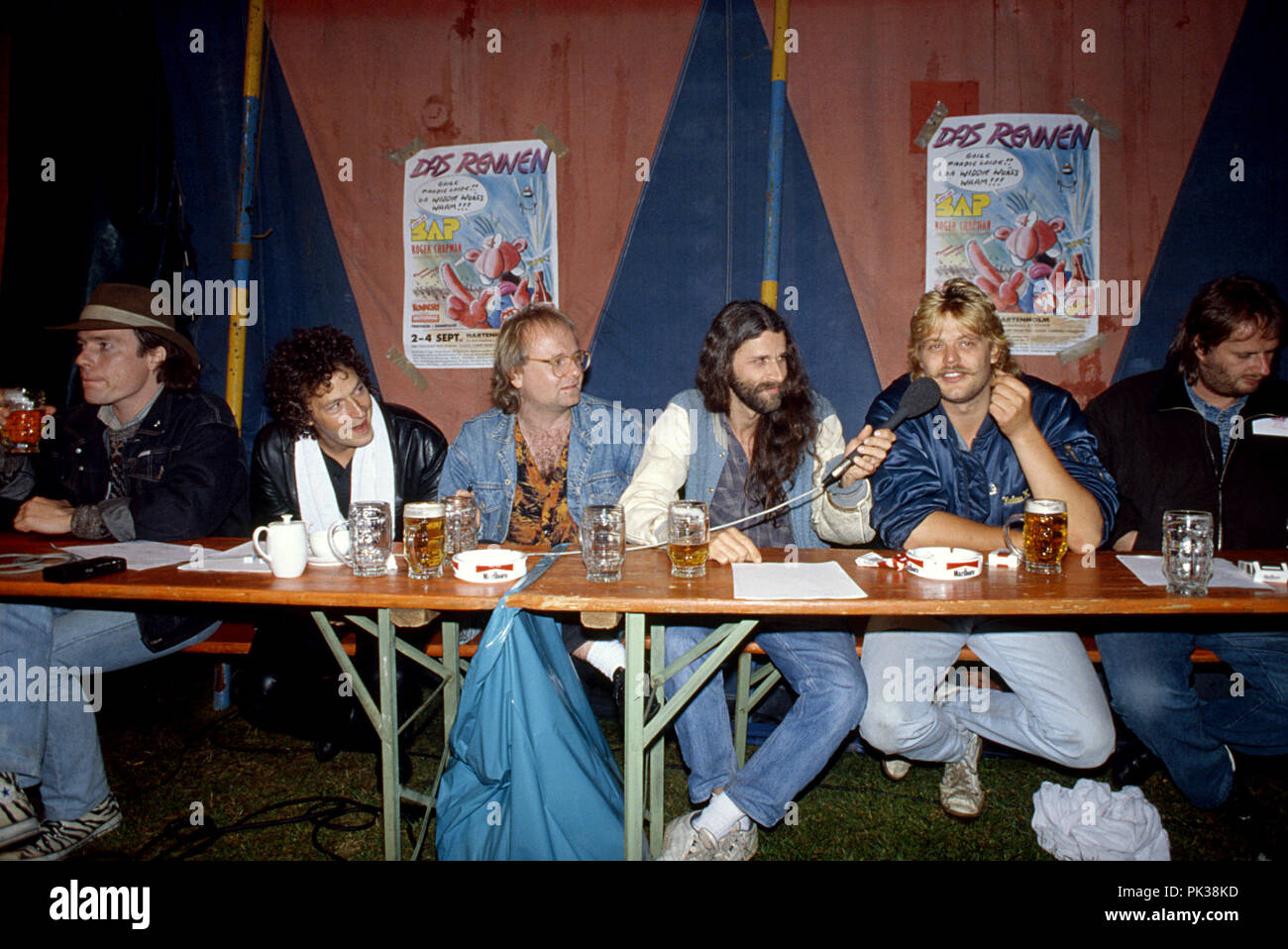 Avec Wolfgang Niedecken BAP Singer est un groupe rock de Cologne (Allemagne) chanter "dialecte" Kölsch. Dans le monde d'utilisation | Banque D'Images