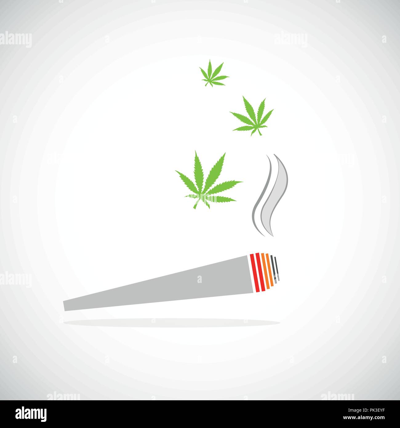 Joint de marijuana fumeurs de cigarettes drogue vector illustration Illustration de Vecteur