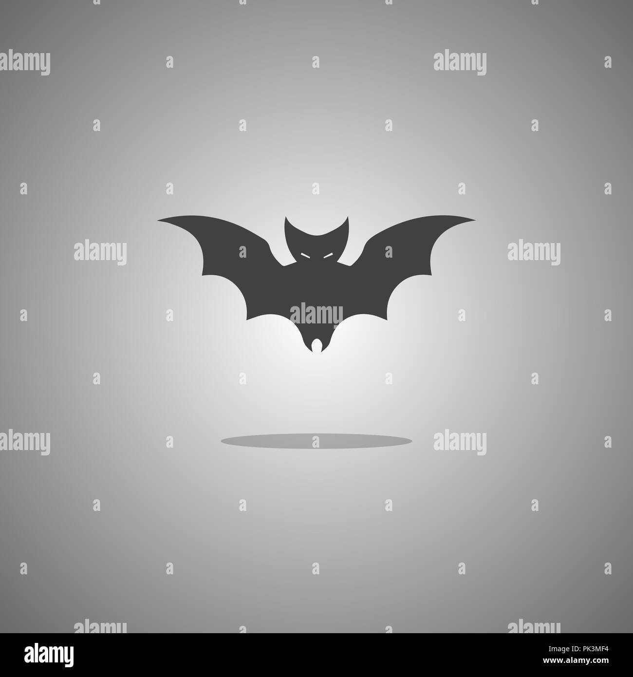 Silhouette de chauve-souris. Vector illustration. Isolé sur fond blanc. Illustration de Vecteur