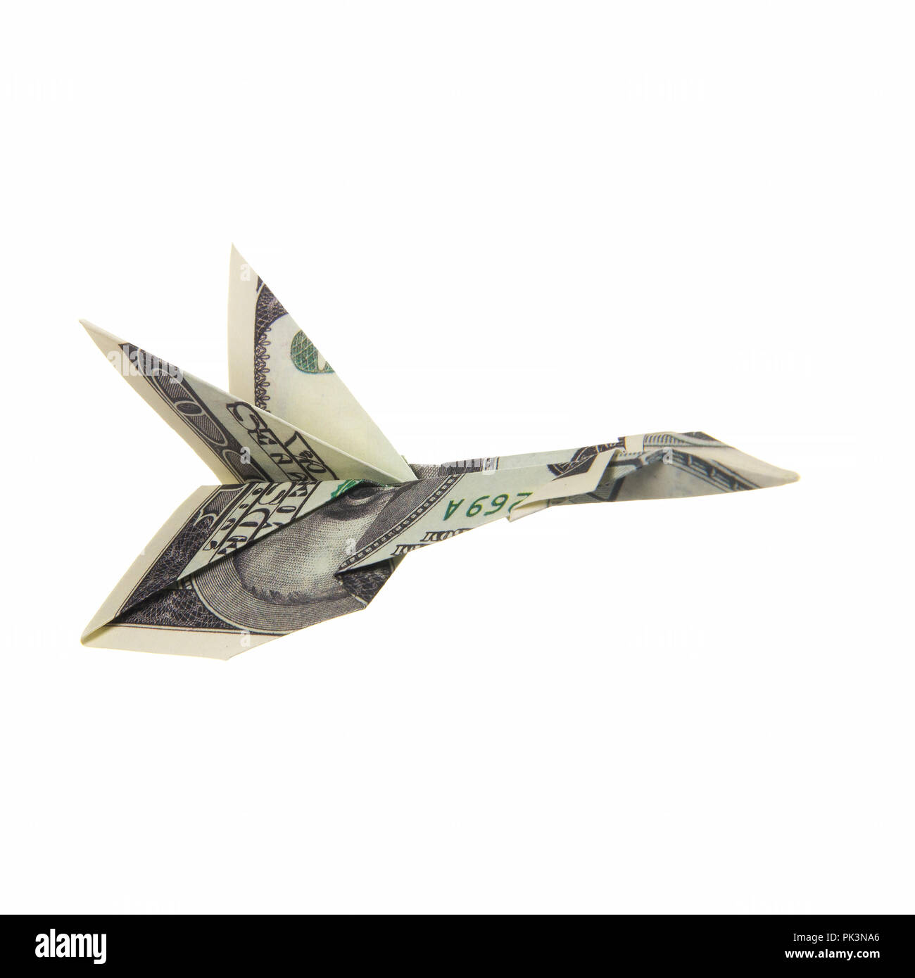 Billets d'avions en origami Banque D'Images