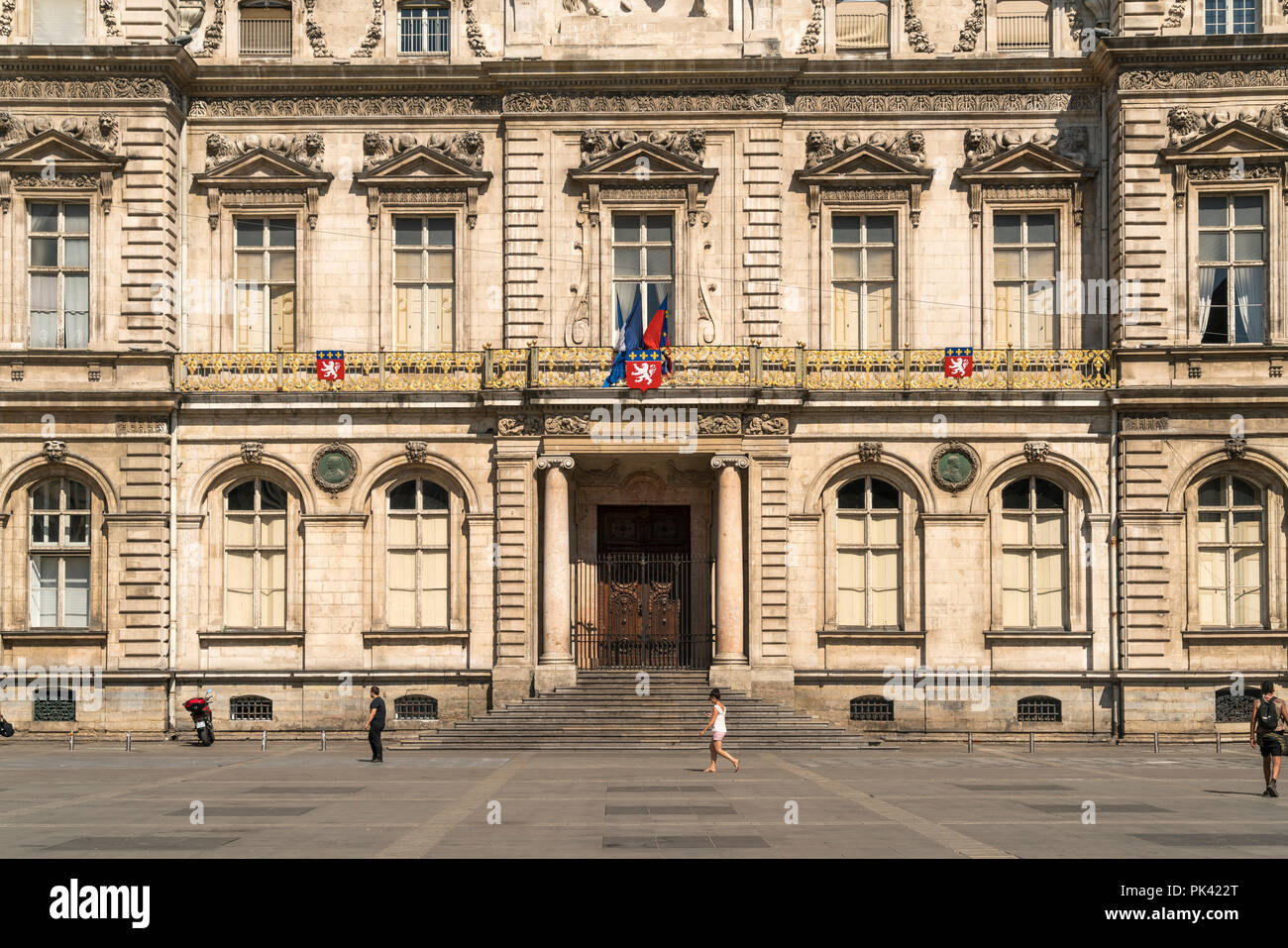 Rathaus von Lyon auf dem Platz place des Terreaux, Lyon, Auvergne-Rhone-Alpes, Frankreich | Hôtel de Ville de Lyon sur la place des Terreaux, Lyon, Auvergne-Rho Banque D'Images