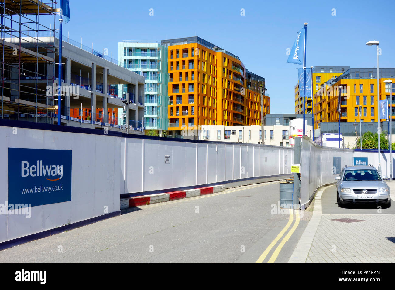 Greenwich, Londres. Appartement de luxe au bord de la nouvelle construction Bâtiments en construction. Banque D'Images