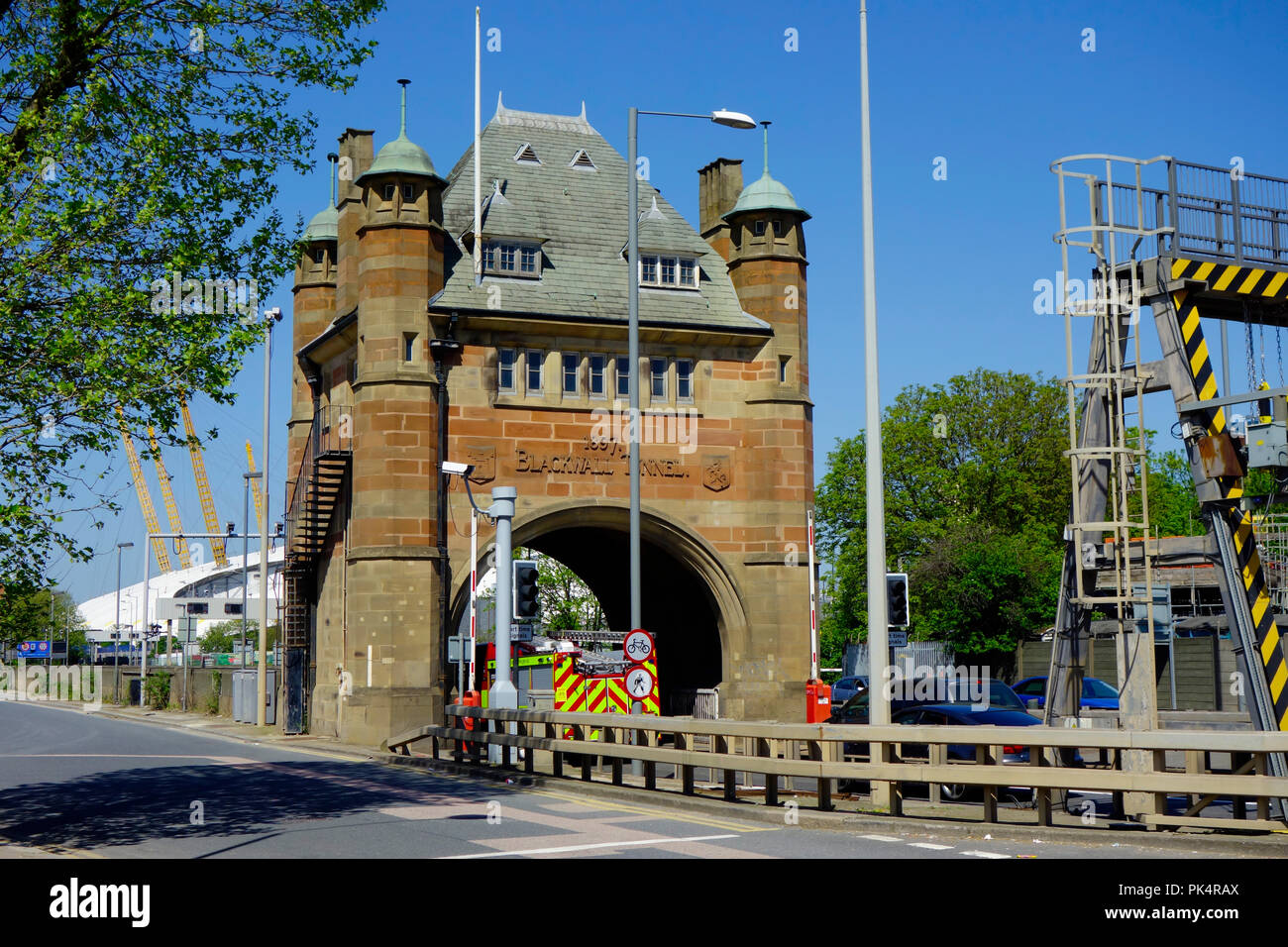 Entrée sud du tunnel de Blackwall. Banque D'Images