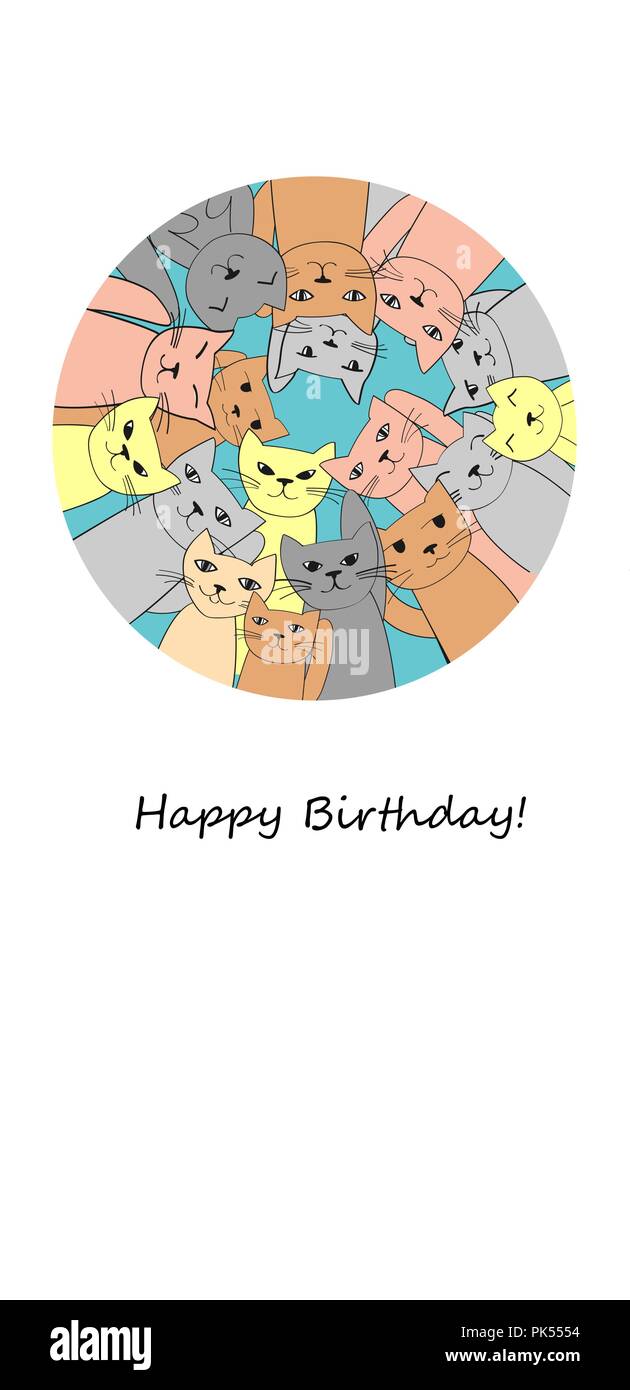 De Nombreux Chats Droles Joyeux Anniversaire Carte Vector Image Vectorielle Stock Alamy De Nombreux Chats Droles Joyeux Anniversaire Carte Vector Image Vectorielle Stock Alamy