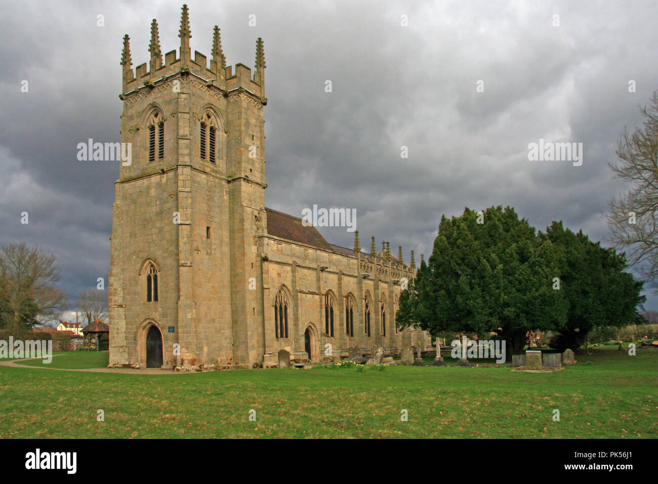 L'église de St Mary Magdalene dans le village de bataille près de Shrewsbury Shropshire, construit sur le site de la bataille de Shrewsbury en 1403 Banque D'Images