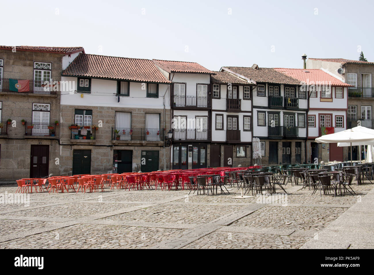 Santiago Square, Guimarães. Minho, Portugal Banque D'Images