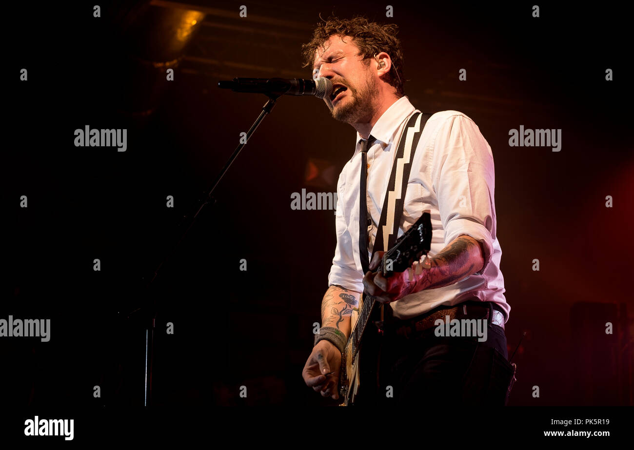 Frank Turner l'exécution à l'O2, Liverpool 2018 Banque D'Images