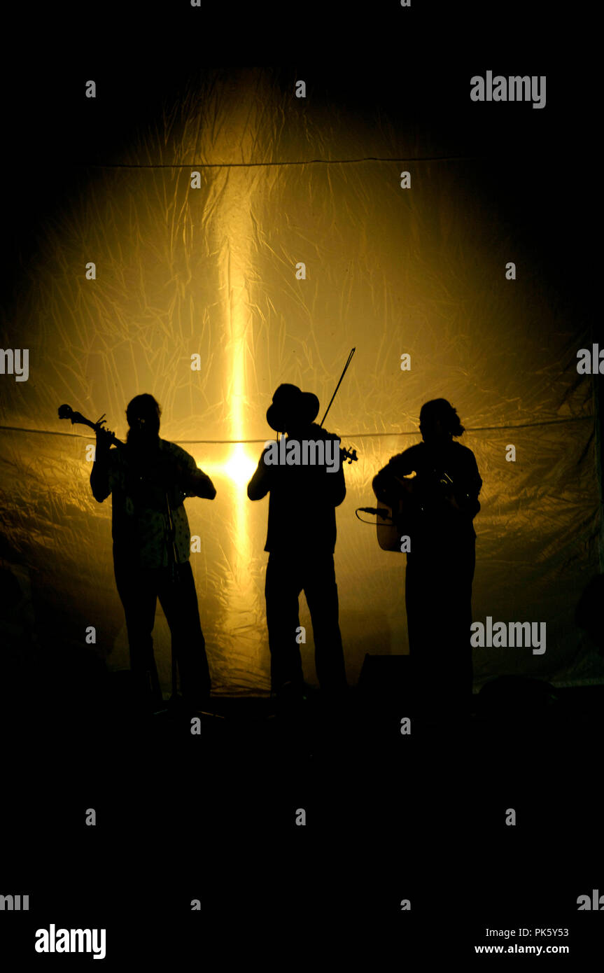 'Le bluegrass et folk Music Fest de Pickin'' à Berryville, Virginie. Watermelon Park Fest combine un beau week-end de la lune et des Campin Pickin' Banque D'Images