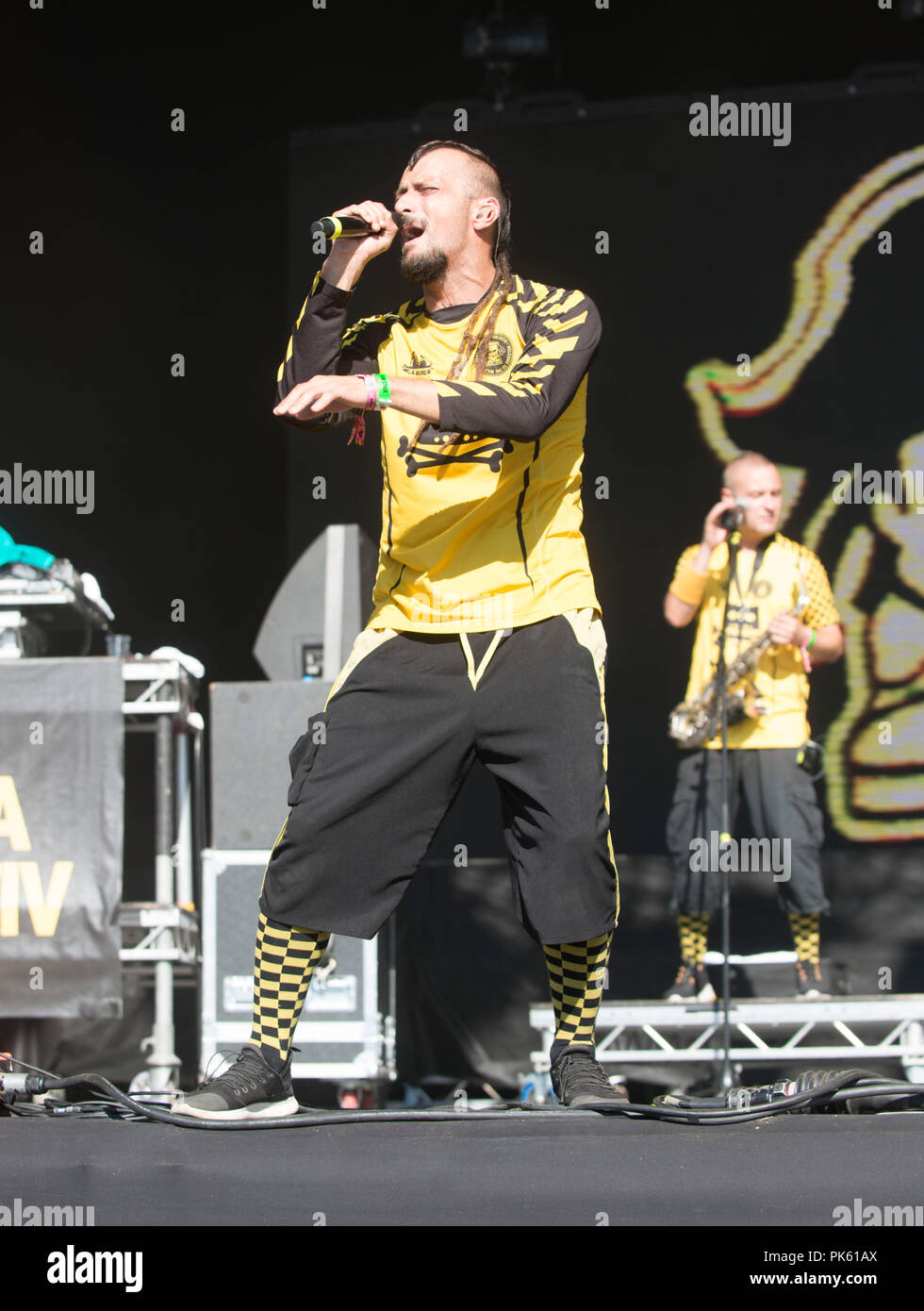 Dubioza Kolektiv au Bestival 2018 , château de Lulworth, Wareham, Dorset, UK Banque D'Images