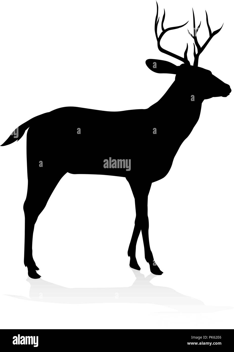 Silhouette Animal Deer Illustration de Vecteur