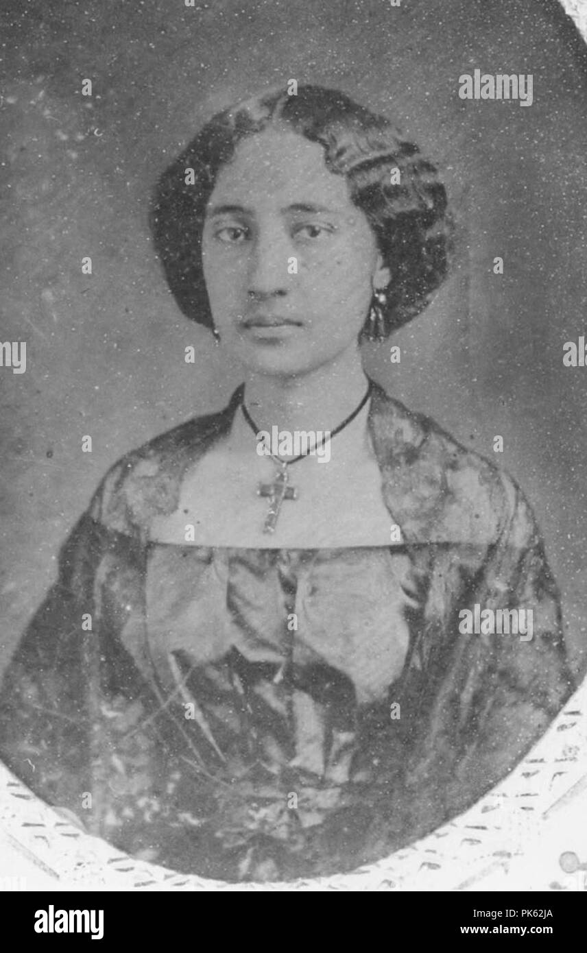 Bernice Pauahi daguerréotypes (avant le mariage). Banque D'Images