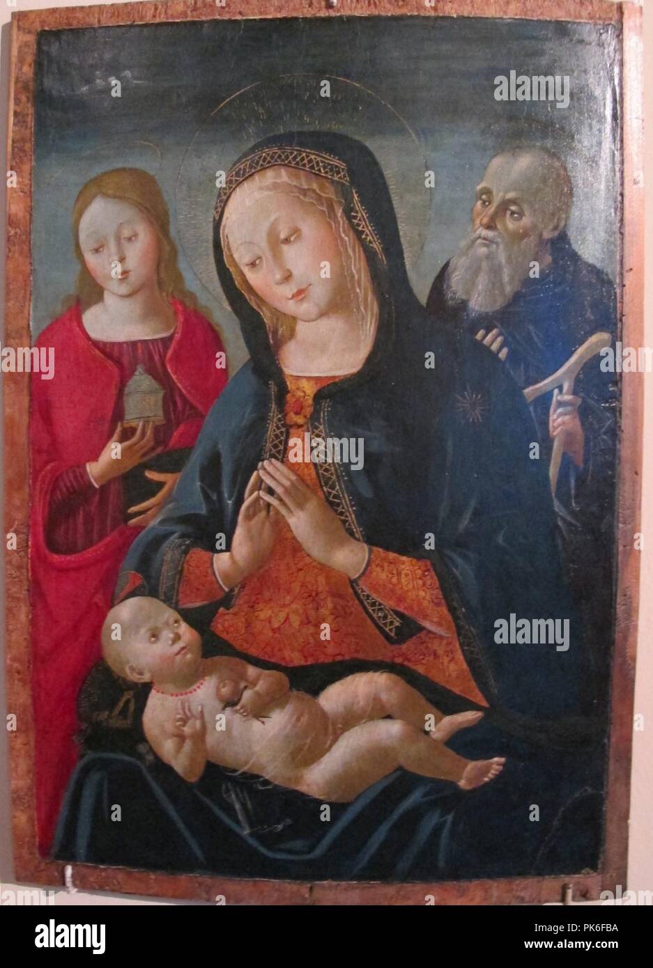 Georges clairin Bernadino, Madonna col bambino e i Santi m. Maddalena e a. Abate. Banque D'Images
