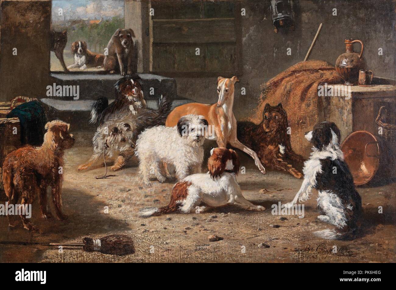 Bernard te Gempt Hundeleben. Banque D'Images