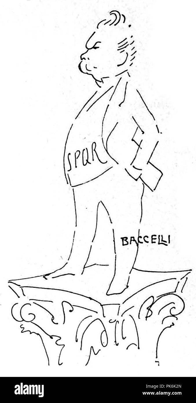 Beltrami - Caricature 13 Baccelli. Banque D'Images