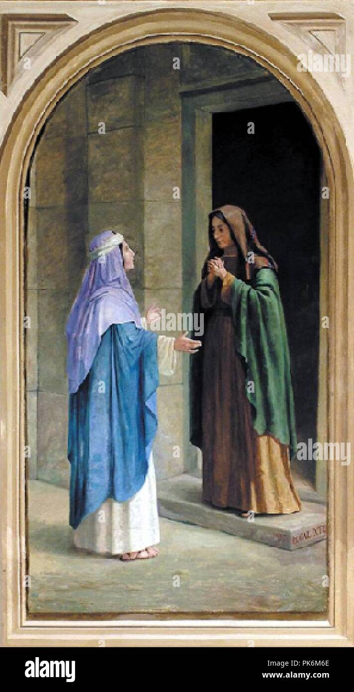 Benedito Calixto - Visitação de Nossa Senhora à Santa Isabel. Banque D'Images
