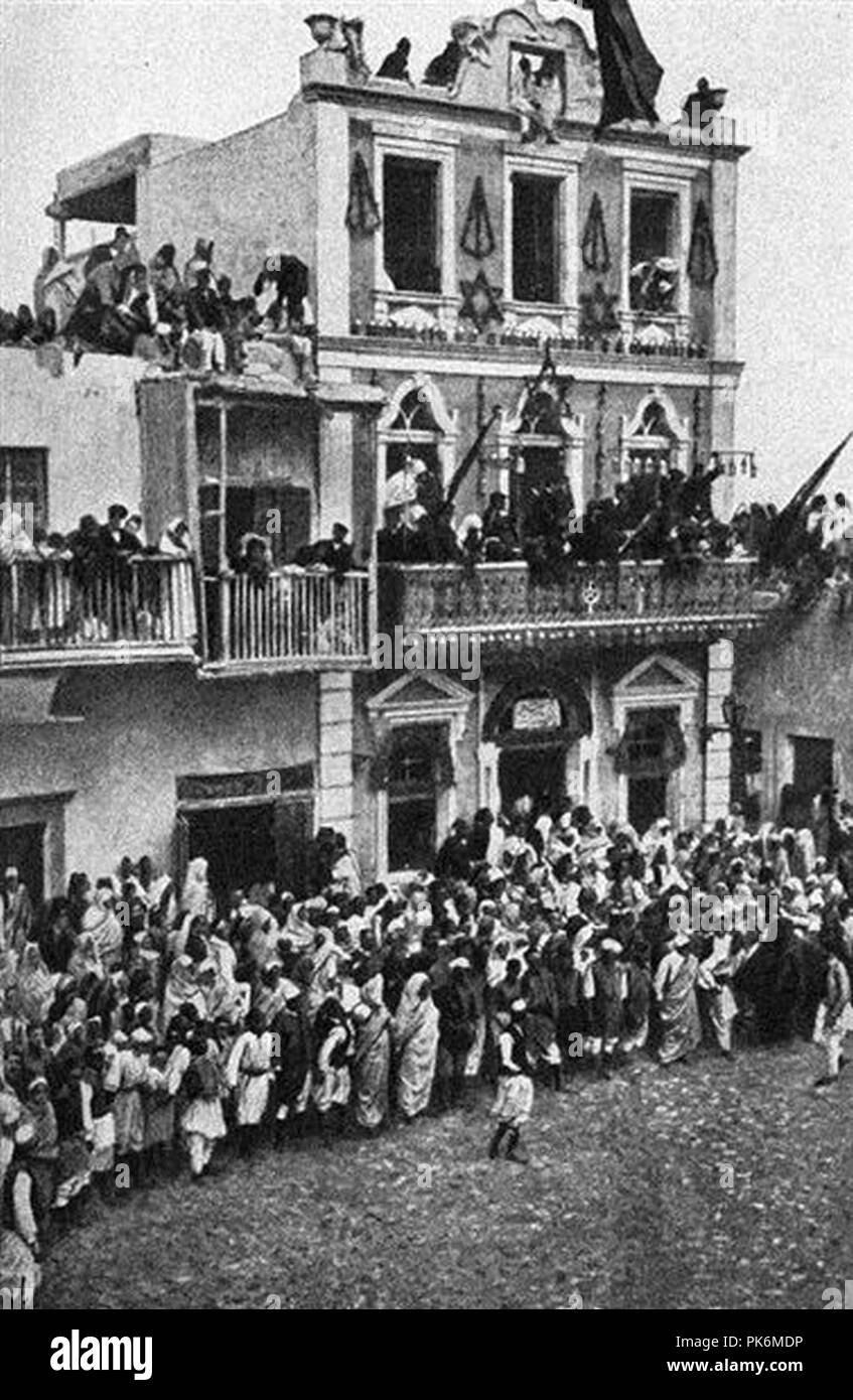Municipalité de Benghazi Square célébrations. Banque D'Images