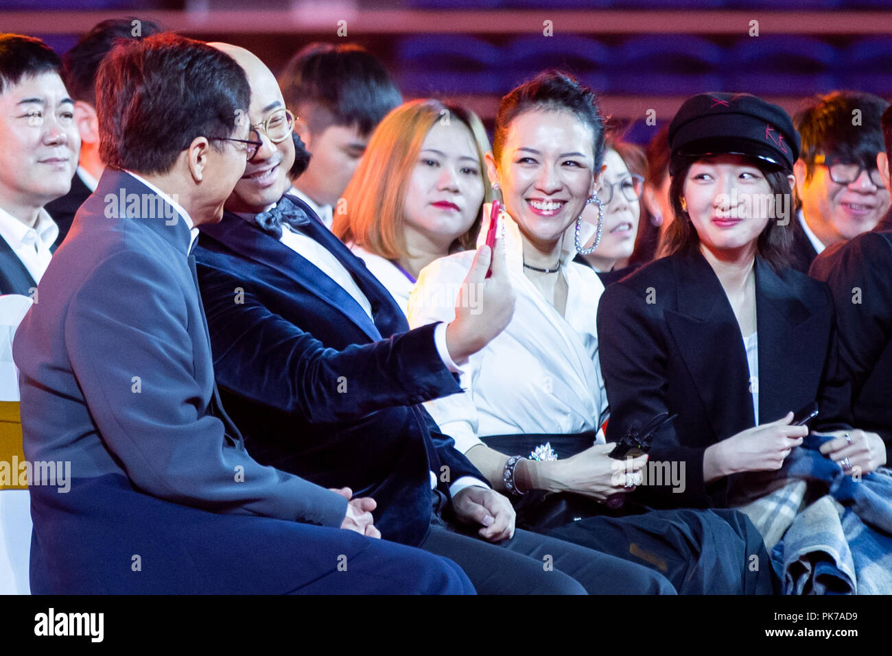 , Changchu Changchu, Chine. Sep 11, 2018. Changchun, CHINE-stars y compris l'actrice chinoise Zhang Ziyi et l'acteur Jackie Chan assister à Changchun Film Festival à Changchun, Jilin Province du nord-est de la Chine. Crédit : SIPA Asie/ZUMA/Alamy Fil Live News Banque D'Images