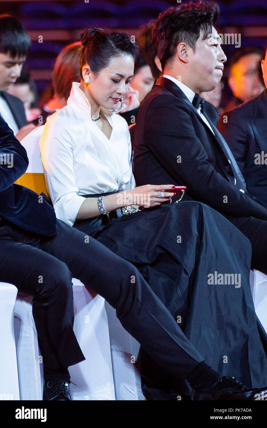 , Changchu Changchu, Chine. Sep 11, 2018. Changchun, CHINE-stars y compris l'actrice chinoise Zhang Ziyi et l'acteur Jackie Chan assister à Changchun Film Festival à Changchun, Jilin Province du nord-est de la Chine. Crédit : SIPA Asie/ZUMA/Alamy Fil Live News Banque D'Images