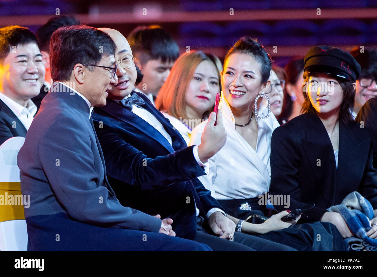 , Changchu Changchu, Chine. Sep 11, 2018. Changchun, CHINE-stars y compris l'actrice chinoise Zhang Ziyi et l'acteur Jackie Chan assister à Changchun Film Festival à Changchun, Jilin Province du nord-est de la Chine. Crédit : SIPA Asie/ZUMA/Alamy Fil Live News Banque D'Images