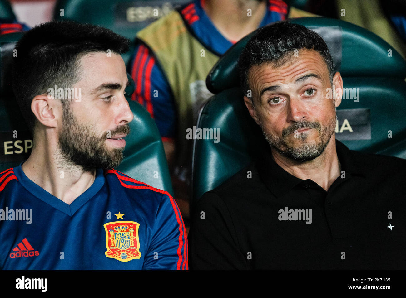 Elche, Espagne. Septembre 11, 2018. L'entraîneur espagnol Luis Enriquein Nations UEFA league, ligue 4, Groupe A, match entre l'Espagne et la Croatie à la Martinez Valero Stadium. © ABEL F. ROS/Alamy Live News Banque D'Images