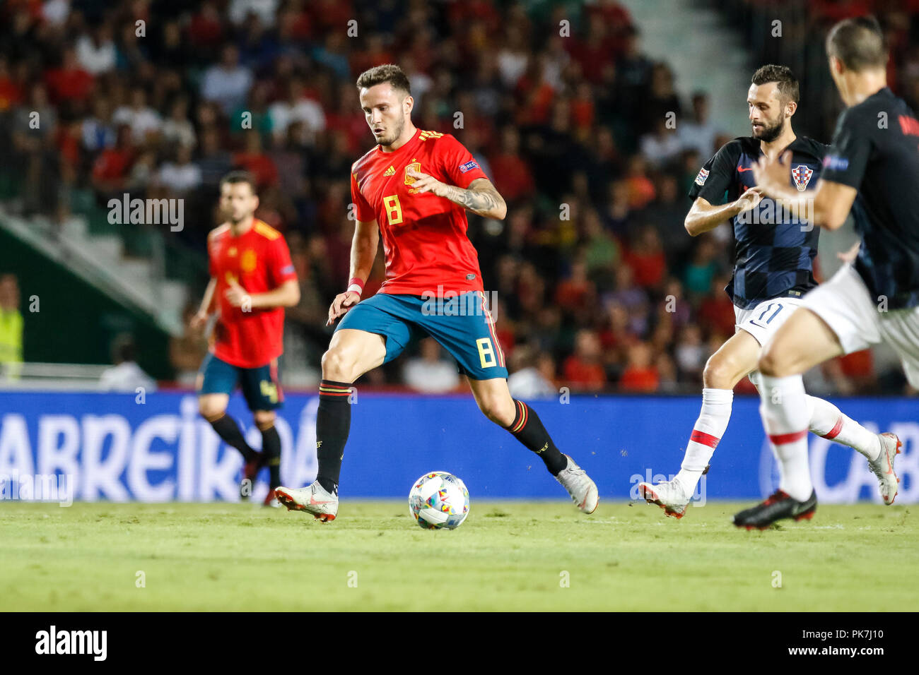 Elche, Espagne. Septembre 11, 2018. Saul pendant le match de l'UEFA Ligue des Nations Unies, Groupe 4, de la Ligue, un match entre l'Espagne et la Croatie à la Martinez Valero Stadium. © ABEL F. ROS/Alamy Live News Banque D'Images