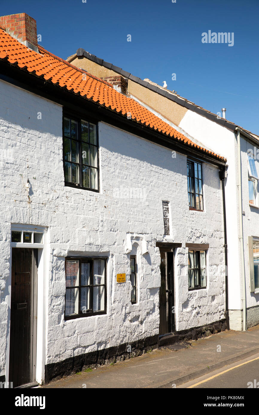 Royaume-uni, Angleterre, dans le Yorkshire, Filey, Queen Street, le musée de la ville en 1696 Fishermen's Cottage Banque D'Images