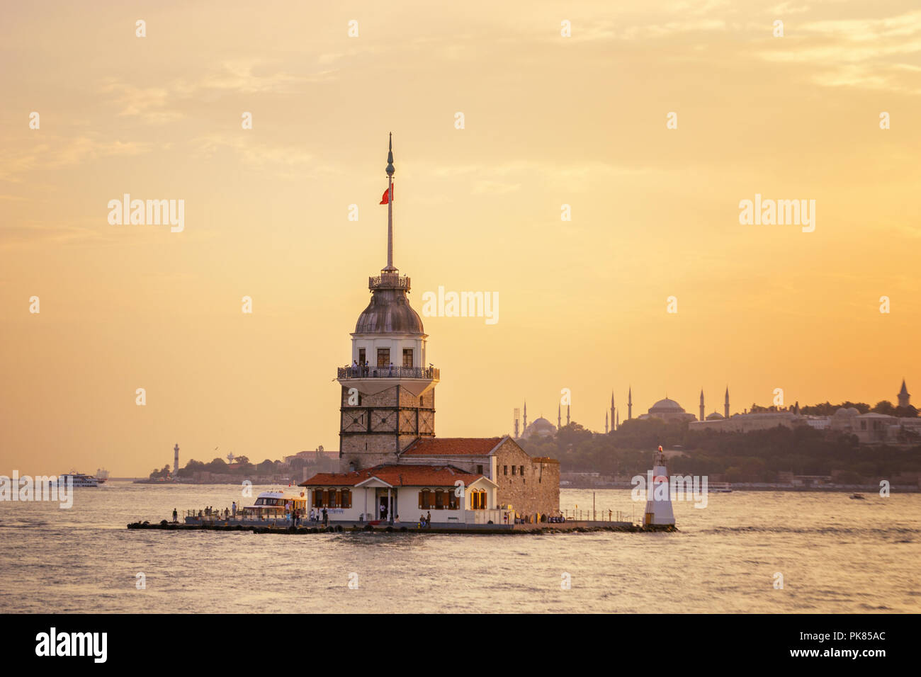 Tour de la jeune fille Istanbul, Turquie Banque D'Images