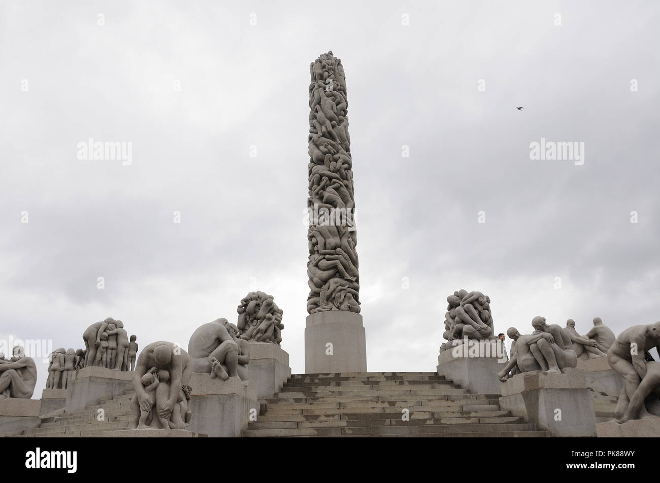 La Norvège à Oslo, juin 06-2017 Parc Vigeland Sculpture Park, ou construite par le sculpteur vigeland entre les années 1926 et 1942 Banque D'Images