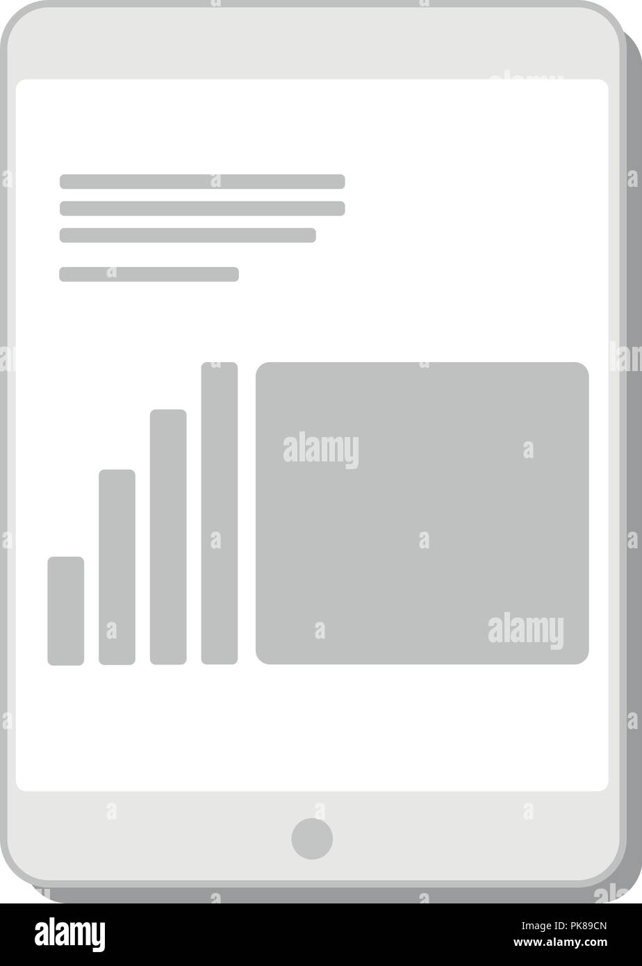 Icône vecteur comprimé isolé sur fond blanc. Icône Tablette pour l'infographie, site web ou app Illustration de Vecteur