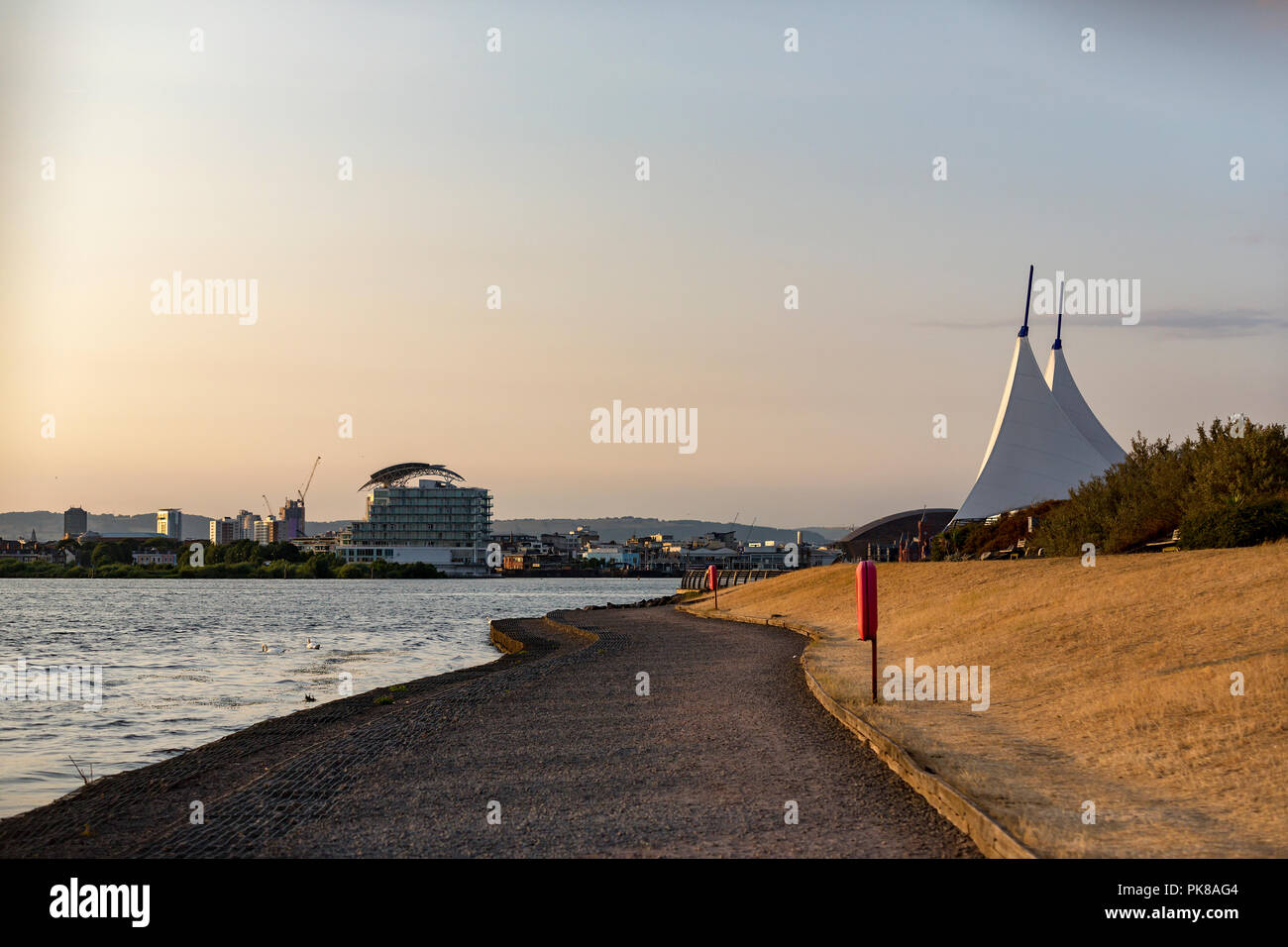 Cardiff, Royaume-Uni, juillet 2018, Cardiff Bay à l'été. Banque D'Images