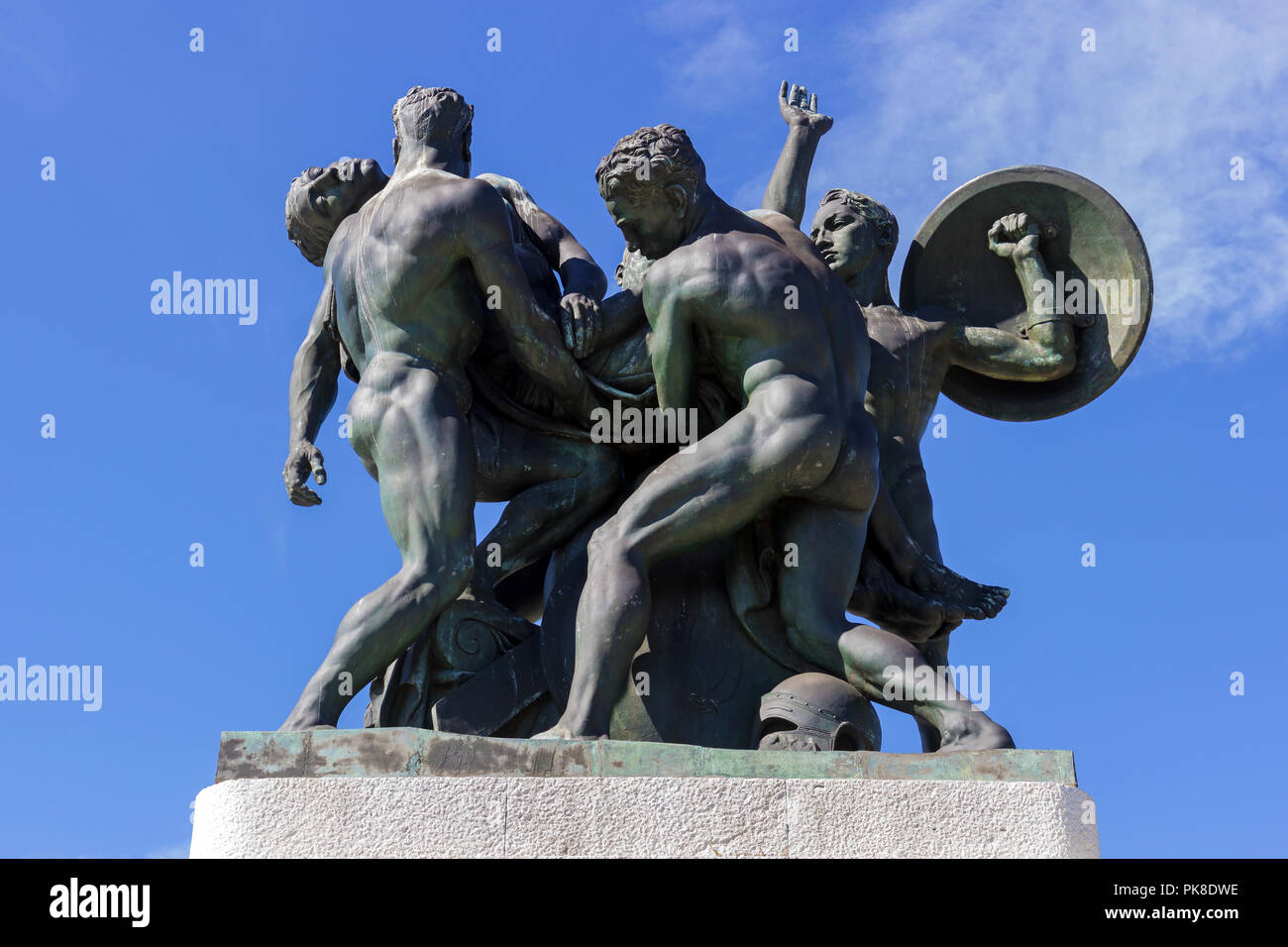 Sculpture commémorative de la première guerre mondiale à Trieste, en Italie, sur la colline de San Giusto Banque D'Images