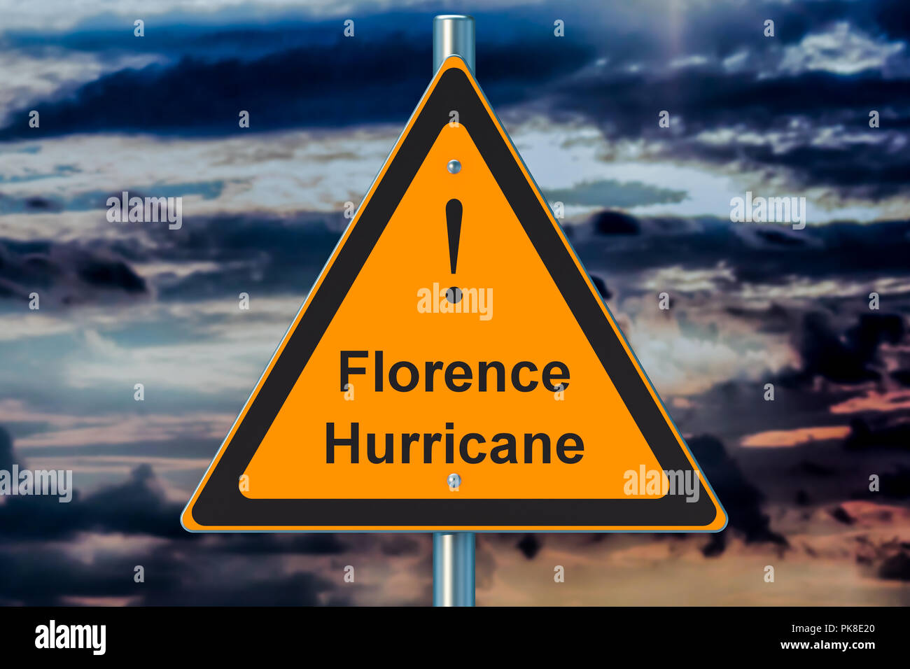 L'ouragan Florence concept, rendu 3D Banque D'Images