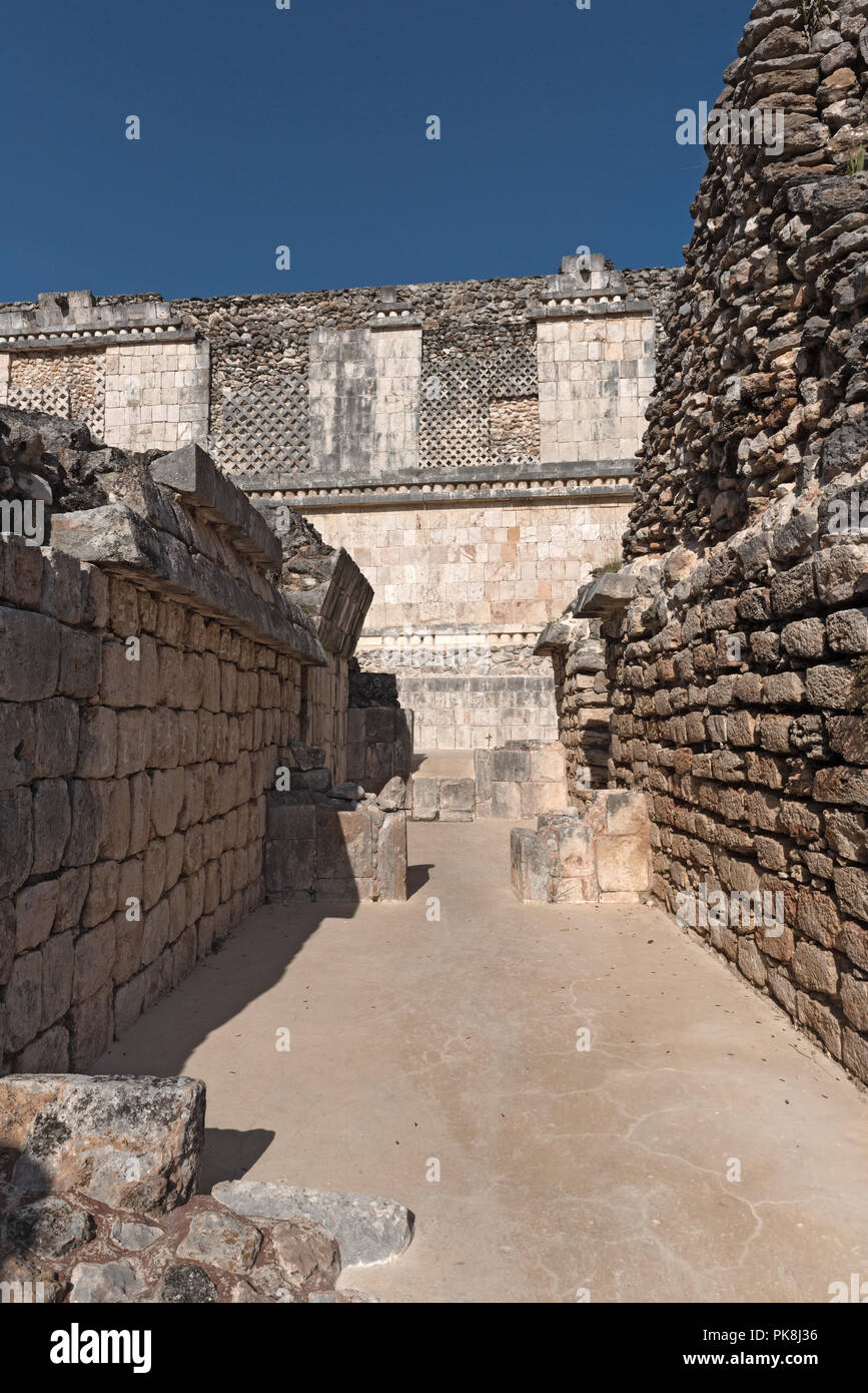 Ruines de l'ancienne ville maya Uxmal. UNESCO World Heritage Site, Yucatan, Mexique. Banque D'Images