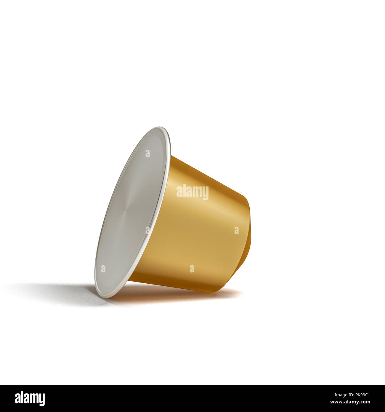 Capsule de café sur fond blanc de l'image de rendu 3D Banque D'Images